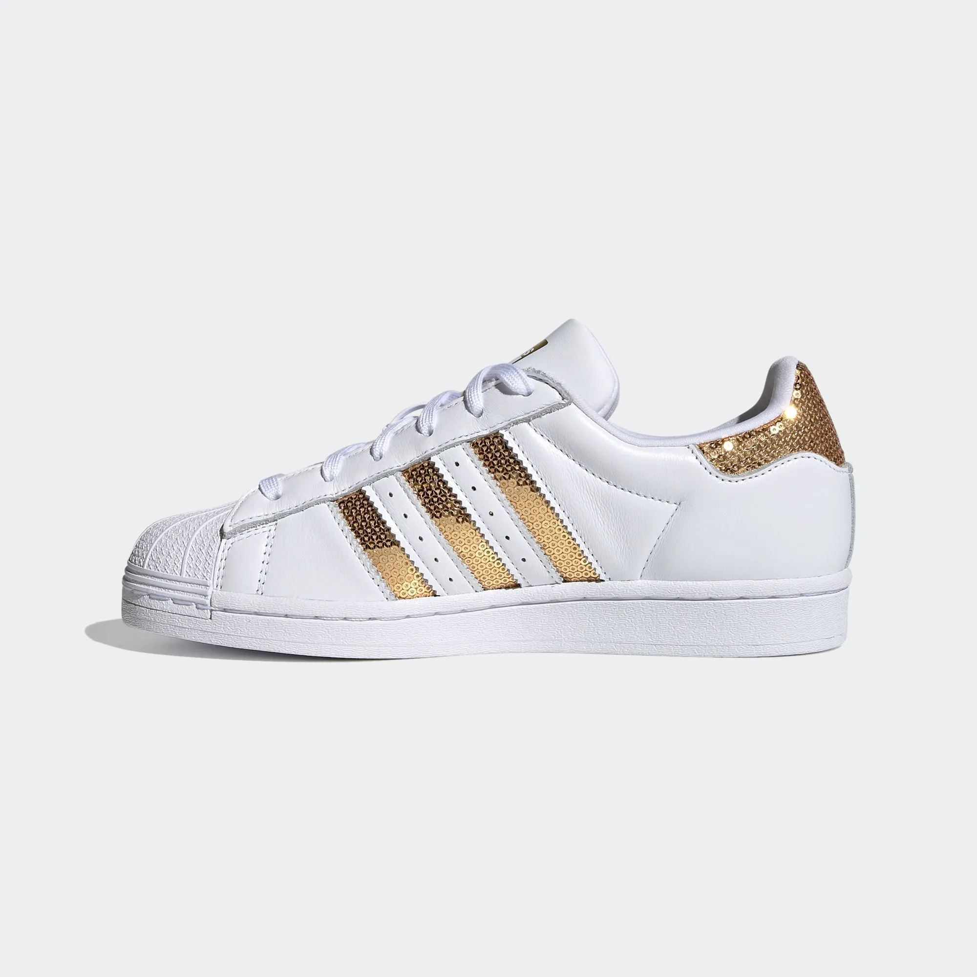 Women's adidas Originals Superstar Shoes White Gold