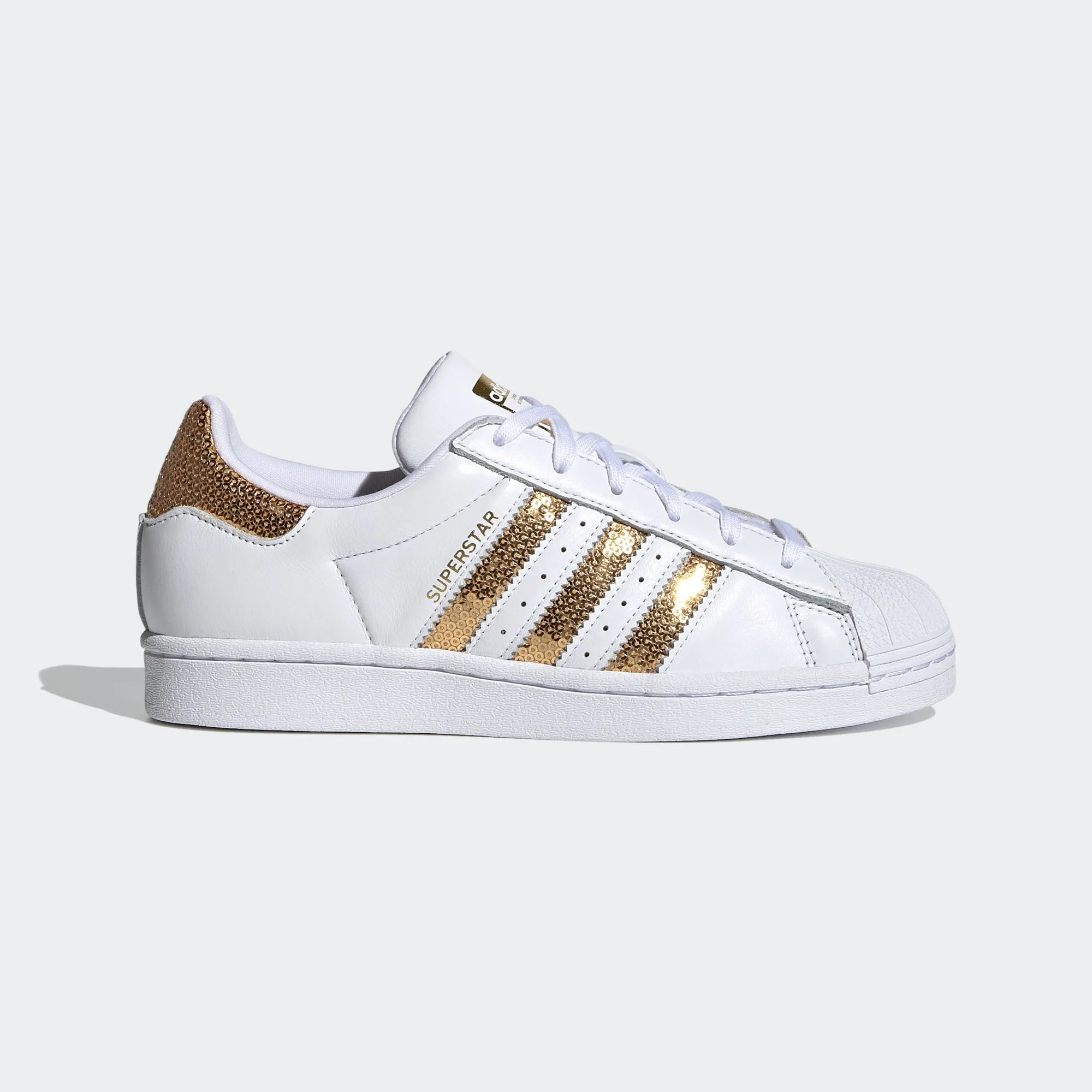 Women's adidas Originals Superstar Shoes White Gold