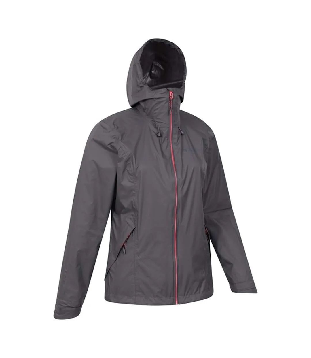 Womens/ladies swerve packaway waterproof jacket charcoal Mountain Warehouse