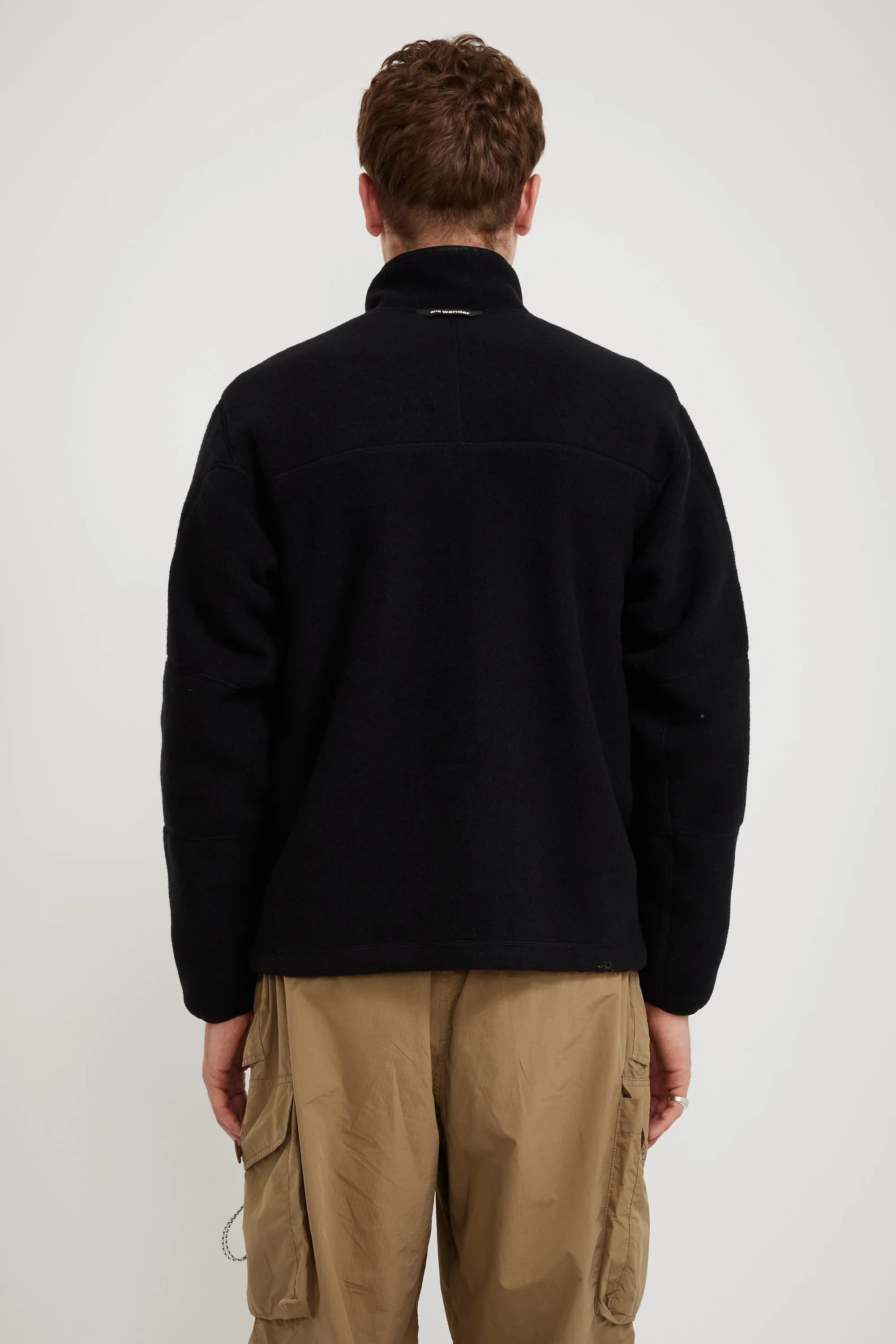 Wool Fleece Pullover Black