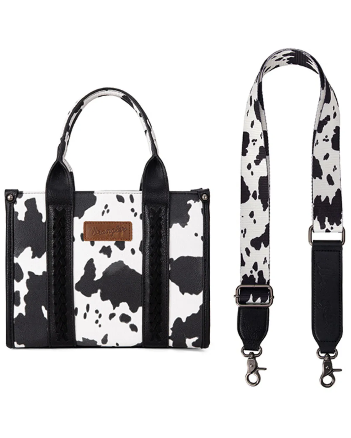 Wrangler Women's Cow Print Concealed Carry Crossbody Tote