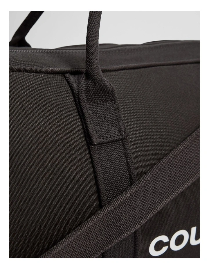 Zip Canvas Logo Tote in Black